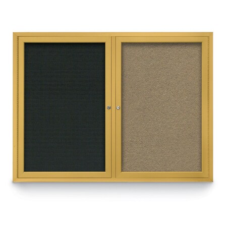 United Visual Products Corkboard, Cobalt /Black, 72" x 48" UV408-BLACK-COBACC
